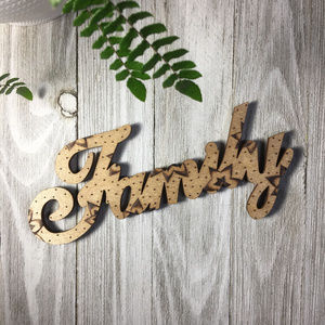 Knot & Kiln Wood-burned Family Decorative Magnet